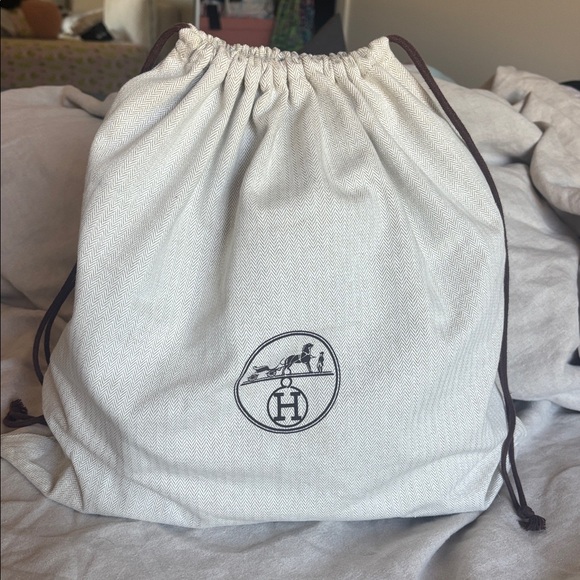 HERMES Toile Negonda Garden Party 30 TPM Prune Bleu de Prusse. - Picture 2 of 10